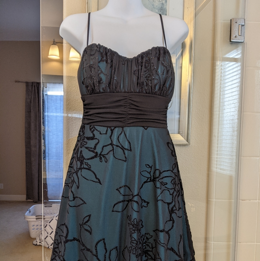 Speechless Vintage Green Black Lace Mini Short Dress for Prom Wedding Cocktail